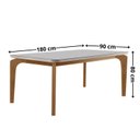 Ver imagem 3 de Conjunto Sala de Jantar Mesa Dublin Tampo MDF 180cm Canto Copo com Vidro e 6 Cad Cleo Yescasa