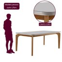 Ver imagem 7 de Conjunto Sala de Jantar Mesa Dublin Tampo MDF 180cm Canto Copo com Vidro e 6 Cad Cleo Yescasa
