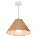 Ver imagem 1 de Lustre Pendente Cone Md-4078 Cupula Tecido 25/40x15cm Palha