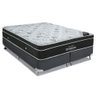 Cama Box King: Colchão Molas Bonnel Ortobom Nanolastic Exclusive + Base Crc Suede Gray(186x198) - 1