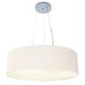 Lustre Pendente Cilindrico Md-4029 Cupula Tecido 60x15cm Branco - 1
