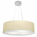 Ver imagem 1 de Lustre Pendente Cilindrico Md-4029 Cupula Tecido 60x15cm Algodao Cru