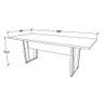 Mesa de Reunião Escritório Pés Metal 200cm F5 Office - 2