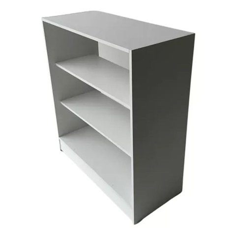 Balcão com Prateleira 100% Mdf Lojas e Comércios Branco Desmontado - Suprema Móveis