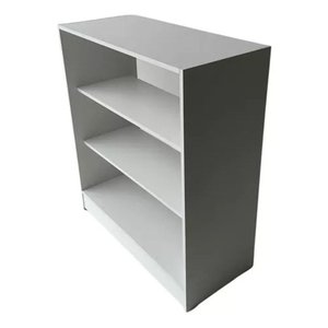 Balcão com Prateleira 100% Mdf Lojas e Comércios Branco Desmontado - Suprema Móveis