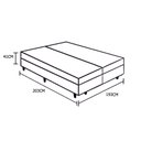 Ver imagem 4 de Cama Box Baú King Bipartido King Design Suede Cinza 193x203x41