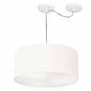 Ver imagem 1 de Lustre Cilindrico com Desvio de Centro MD-4147 Cupula Tec 50X25 Branco