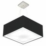 Lustre Pendente Duplo Quadrado Md-4128 Cupula Tecido 30/70x70cm Preto - 1