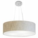 Ver imagem 1 de Lustre Pendente Cilindrico Md-4136 Cupula Tecido 80x15cm Rustico Bege