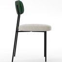 Ver imagem 4 de Kit 04 Cadeiras Sala de Jantar L02 Verde Musgo Bouclê Creme