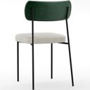 Ver imagem 3 de Kit 04 Cadeiras Sala de Jantar L02 Verde Musgo Bouclê Creme