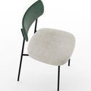 Ver imagem 2 de Kit 04 Cadeiras Sala de Jantar L02 Verde Musgo Bouclê Creme