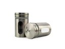 Ver imagem 3 de Kit 8 Saleiro Pimenteiro Porta Condimentos Em Vidro e Aço Inox Com Ajuste de Abertura Para Cozinha R