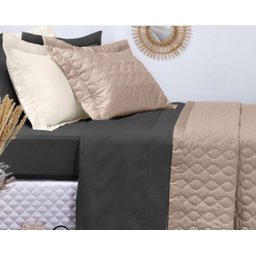 Jogo Cama 300 fios Cetim Sublime Liso - Altenburg - Queen - Preto - 2