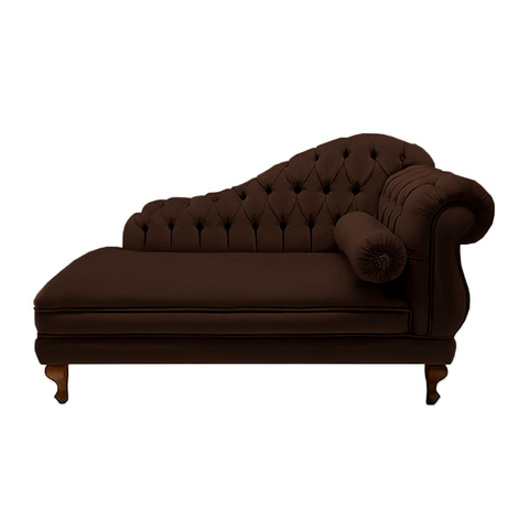 Recamier Decorativo Larissa 160 Cm Esquerdo de Quem Senta Corano Marrom - Incasa Decor