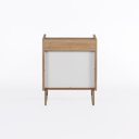 Ver imagem 4 de Mesa de Cabeceira Lys 2 Gavetas 1 Prateleira 43 Cm X 38 Cm Tauari/dourado