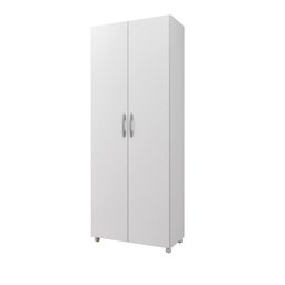 Armário Vassoureiro Multiuso para Lavanderia Jade 2 Portas e 1 Gaveta c/ Rodízios Benetil Branco - 1 Armário Vassoureiro Multiuso para Lavanderia Jade 2 Portas e 1 Gaveta c/ Rodízios Benetil Branco - 1