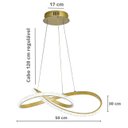 Ver imagem 4 de Lustre Pendente Moderno Infinity Cristal Led 36w Dourado Multicor Bivolt