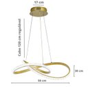 Ver imagem 4 de Lustre Pendente Moderno Infinity Cristal Led 36w Dourado Multicor Bivolt