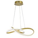 Ver imagem 2 de Lustre Pendente Moderno Infinity Cristal Led 36w Dourado Multicor Bivolt