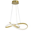 Ver imagem 2 de Lustre Pendente Moderno Infinity Cristal Led 36w Dourado Multicor Bivolt