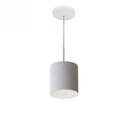 Ver imagem 1 de Lustre Pendente Cilindrico Md-4200 Cupula Tecido 14x15cm Rustico Cinza