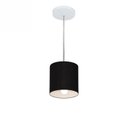 Ver imagem 1 de Lustre Pendente Cilindrico Md-4200 Cupula Tecido 14x15cm Preto