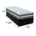 Ver imagem 3 de Cama Box Baú e Colchão Black Graphite Molas Ensacadas Solteiro 88x188x32 Anjos: Preto