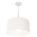 Ver imagem 3 de Lustre Pendente Cilindrico Md-4202 Cupula Tecido 40x25cm Branco - Bivolt