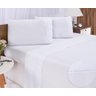 Lencol Jogos de Lençol Casal Padrão 400 Fios Ponto Palito Branco 4 Pçs - 2
