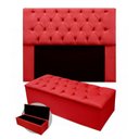 Ver imagem 1 de Kit Cabeceira/Calçadeira Baú Mirage Queen Size - Ecotec Decor