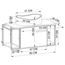 Ver imagem 2 de Gabinete Suspenso com Cuba Berlin Branca para Banheiro 80cm P1019 Mel