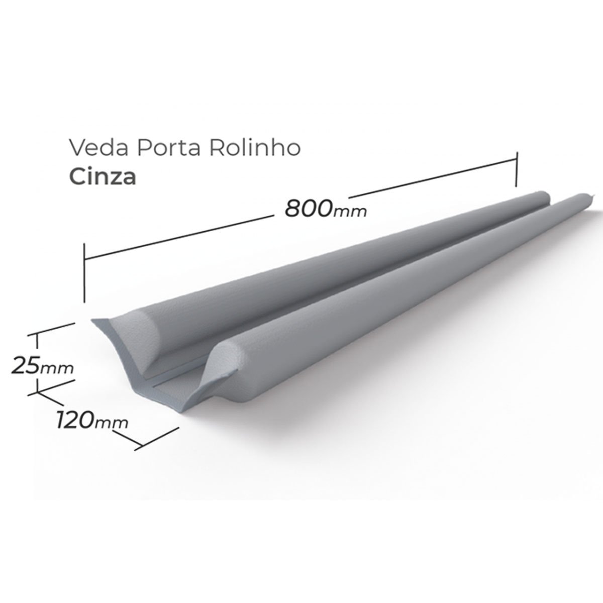 Veda Porta Rolinho Comfort Door 80cm - Cinza - 2