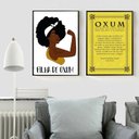 Ver imagem 1 de Kit 2 Quadros Candomblé Filha de Oxum 33x24cm - com Vidro:madeira Preta