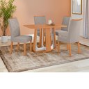 Ver imagem 1 de Jogo de Mesa Lopas Sintonia no Glass 120cm 4 Cadeiras