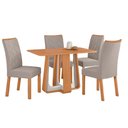 Ver imagem 2 de Jogo de Mesa Lopas Sintonia no Glass 120cm 4 Cadeiras