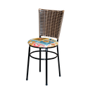 Ver imagem 1 de Cadeira Hawaii Cozinha Aço Encosto Cappuccino Assento Happy Hour Laumar Branco 1 Un