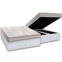 Ver imagem 1 de Conjunto Box Baú Queen: Colchão Espuma Paropas D28 - Master Ag80 Prata Double Face 17 + Base Crc