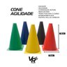 Kit 10 Cones Vermelho Circuito Liso Treino Agilidade - 4