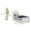 Ver imagem 2 de Cama Solteiro Bibox 2 Gavetas Athenas - Lopas Branco
