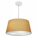 Ver imagem 1 de Lustre Pendente Cone Md-4050 Cupula Tecido 21/50x40cm Palha