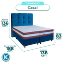 Ver imagem 3 de Kit Cama Box + Cabeceira + Colchão Casal Molas Ensacadas - Legaccy - Paropas