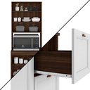 Ver imagem 3 de Cozinha Completa Modulada Estilo Americano 6 Peças Nogueira Branco Unna Poliman