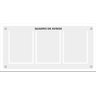 Quadro de Aviso Gestão com 3 Displays A4 de Acrílico Branco - 1