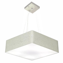 Ver imagem 1 de Lustre Pendente Quadrado Md-4198 Cupula Tecido 15/60x60cm Rustico Cinza