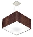Ver imagem 1 de Lustre Pendente Quadrado Md-4199 Cupula Tecido 30/60x60cm Cafe