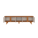 Ver imagem 3 de Rack Bancada Roma 2.17m Marrom Off White - Casa D