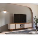 Ver imagem 2 de Rack Bancada Roma 2.17m Marrom Off White - Casa D
