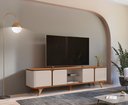 Ver imagem 2 de Rack Bancada Roma 2.17m Marrom Off White - Casa D