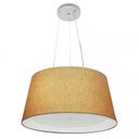Ver imagem 1 de Lustre Pendente Cone Md-4144 Cupula Duplo Tecido 25/50x40cm Palha